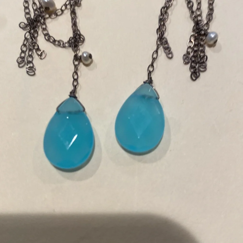 Elegant Blue Drop Earrings